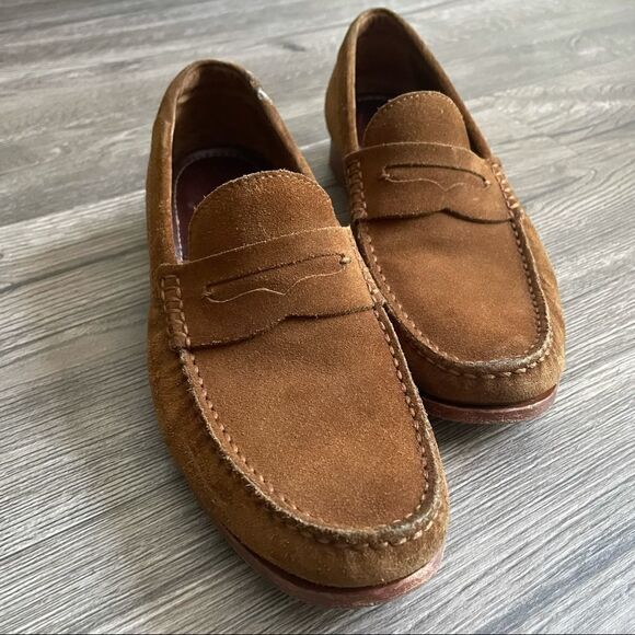 Trask “Sadler” Suede Leather Brown Penny Loafer main image 10